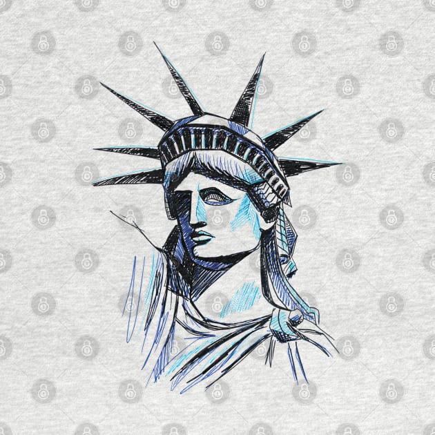 New York city statue of liberty by Olena Tyshchenko